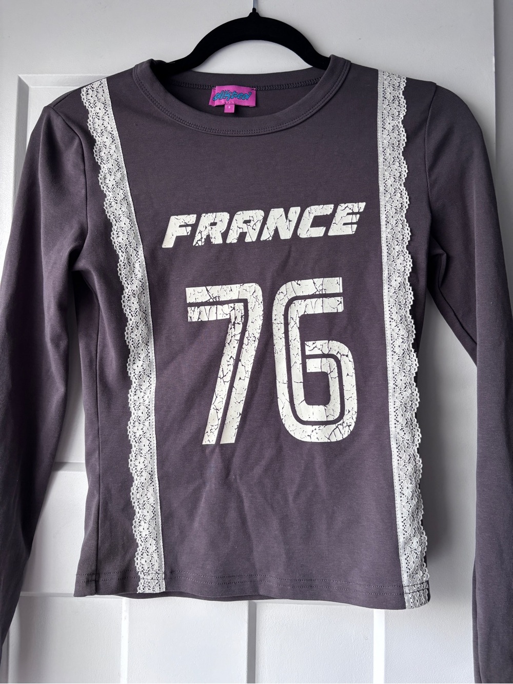 Edikted 'France 76' Long Sleeve Graphic Tee